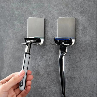 Suporte para Lâmina de Barbear Parede com Fita 3M Organizador Banheiro Barbeador Aço Inox