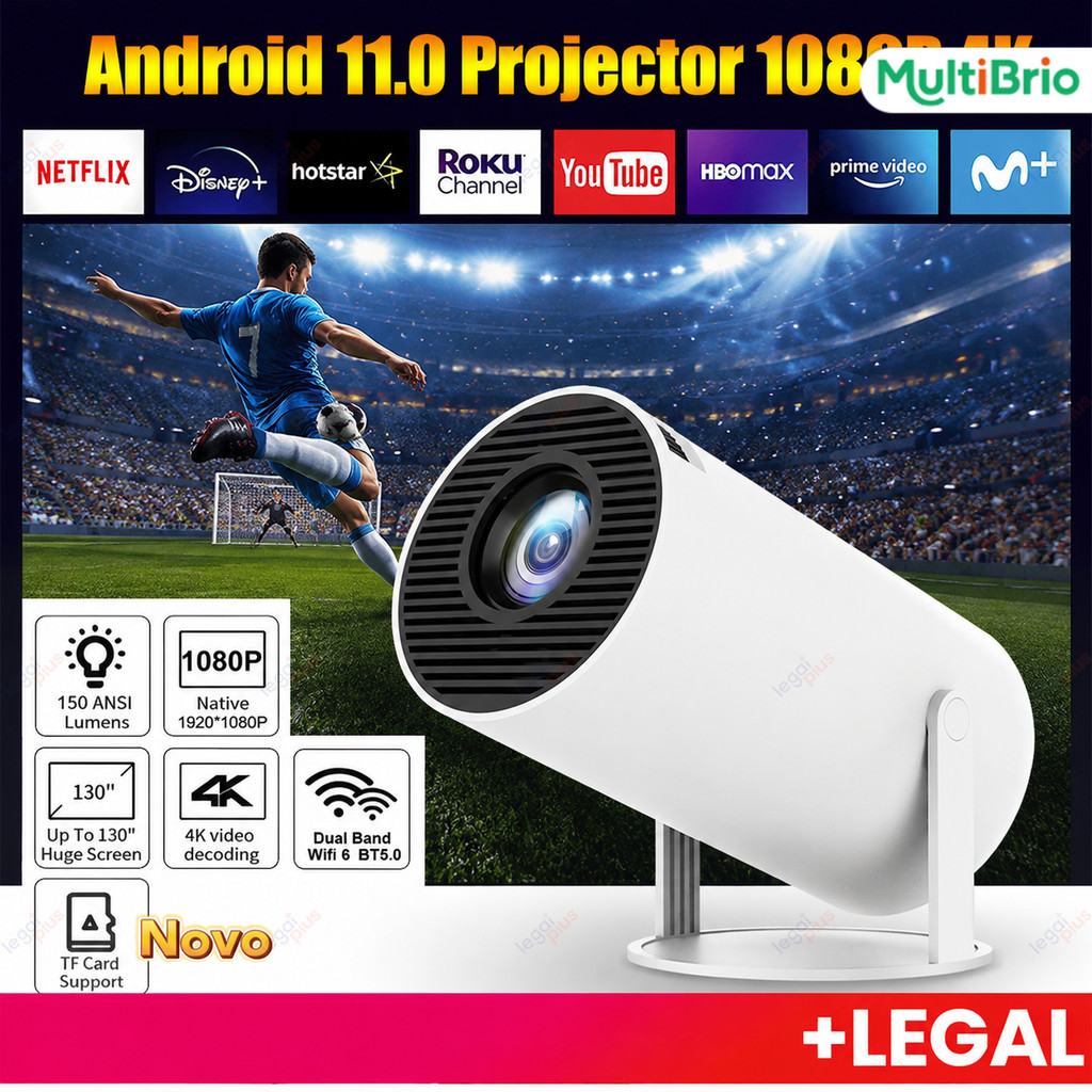 Projetor 4K HD 150 Polegadas Celular, Tv B0x, Xbox, PS, Pc, Wifi HY300 Pro Magcubic Envio Imediato