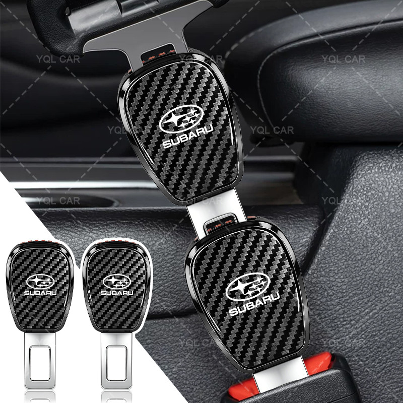 1/2 Pçs Cinto De Segurança Do Carro Clipe De Fibra De Carbono Extensão De Fivela Para Subaru Impreza WRX STI GDA GDB For
