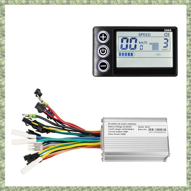 S866 Controlador De Display LCD Inteligente Para Scooter Elétrico Bicicleta Motor 24V-48V Acessórios Peças 350W
