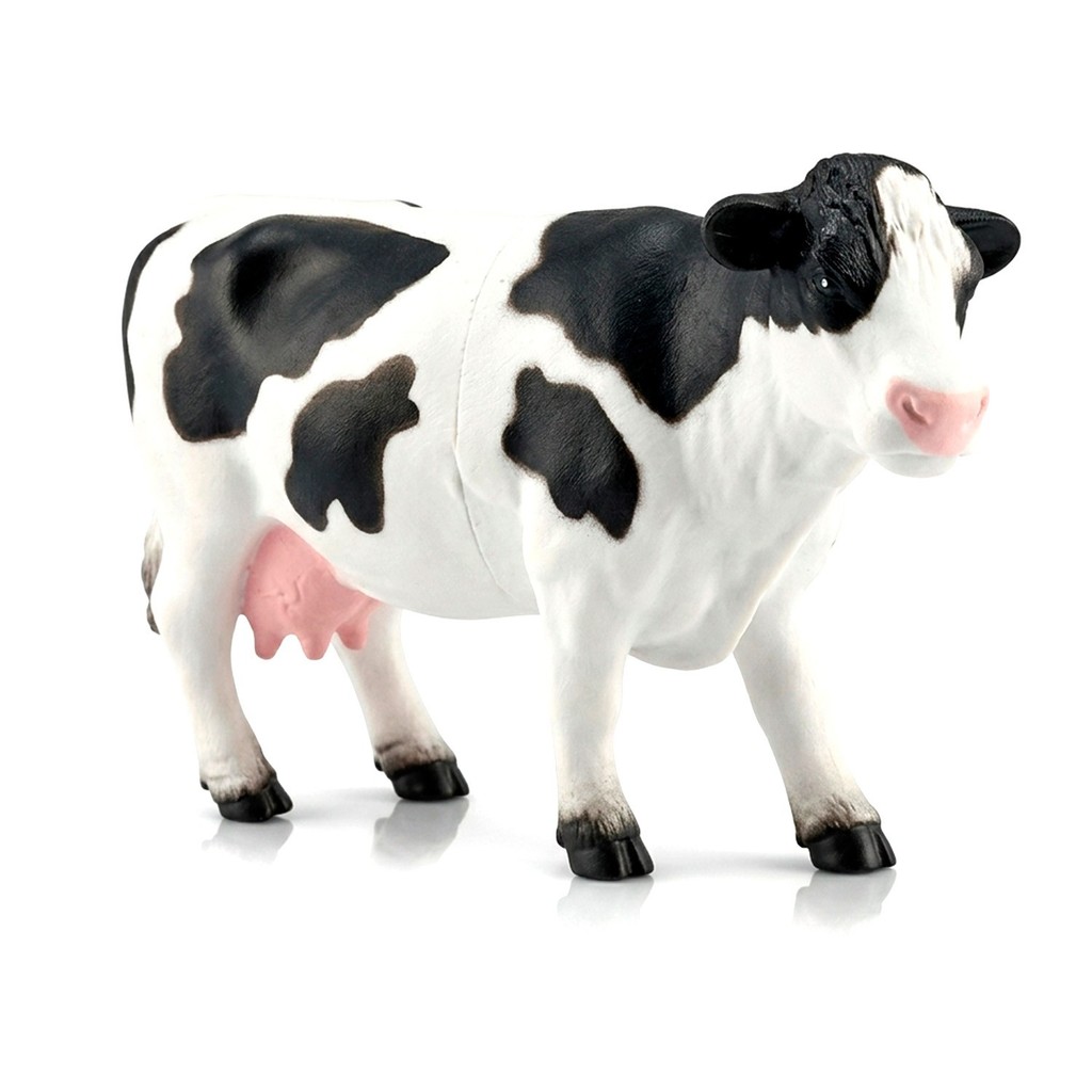 Vaca Boneco Em Vinil Macio Farm 25 Cm Figura Infantil Animal Da Fazenda Para Crianças