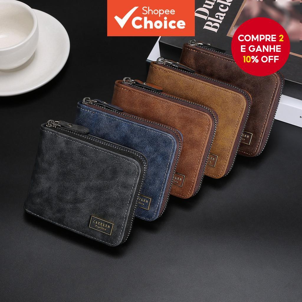 Carteira Masculina Multifuncional Com Zíper Estilo Coreano-Porta-Moedas E Cartão De Grande Capacidade em Oferta na Shopee