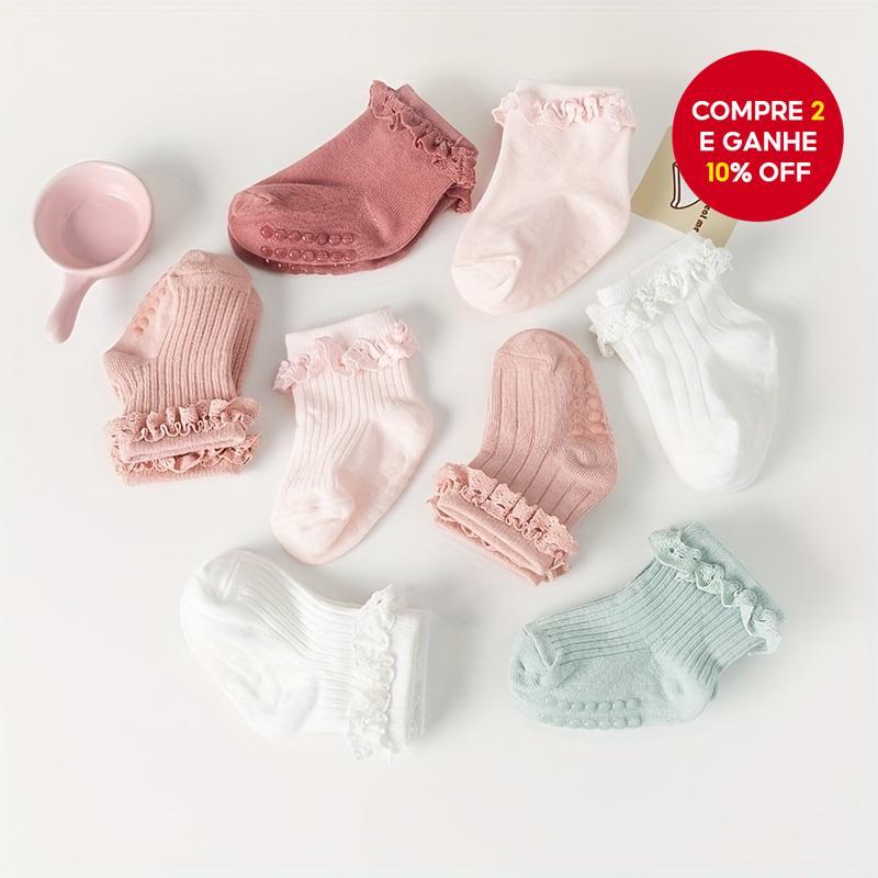 Meias Para Bebês Recém-Nascidos-Algodão Antiderrapante De 0 A 12 Meses em Oferta na Shopee
