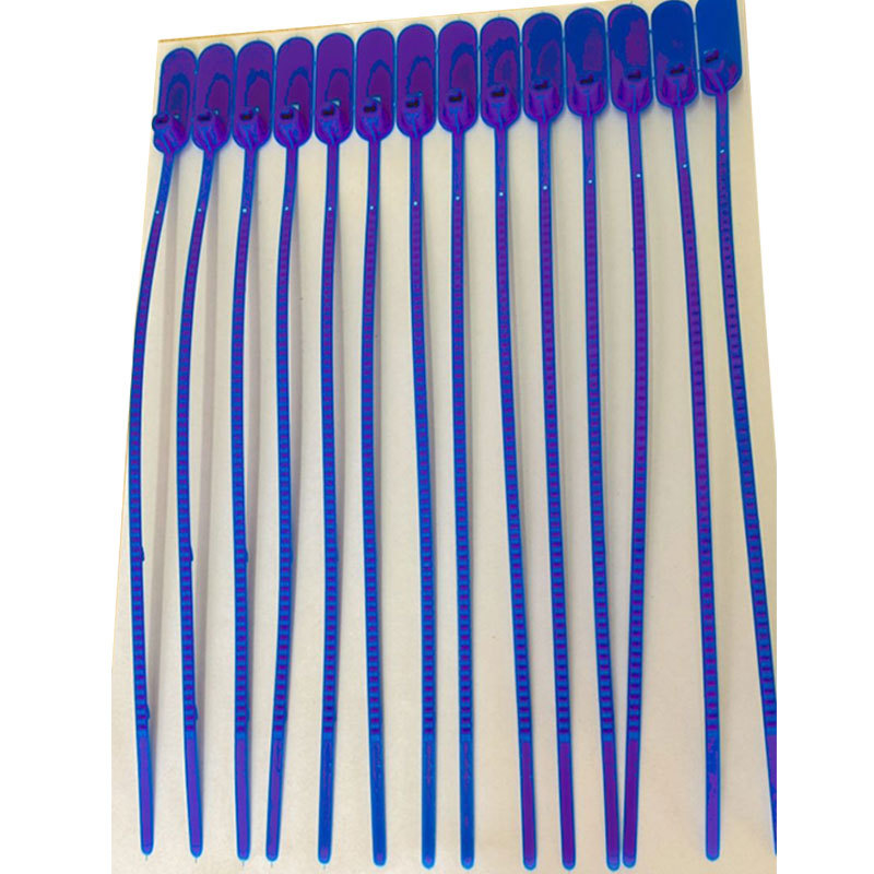 Lacre para malote dupla trava 27cm azul com 100 unidades em Oferta na Shopee