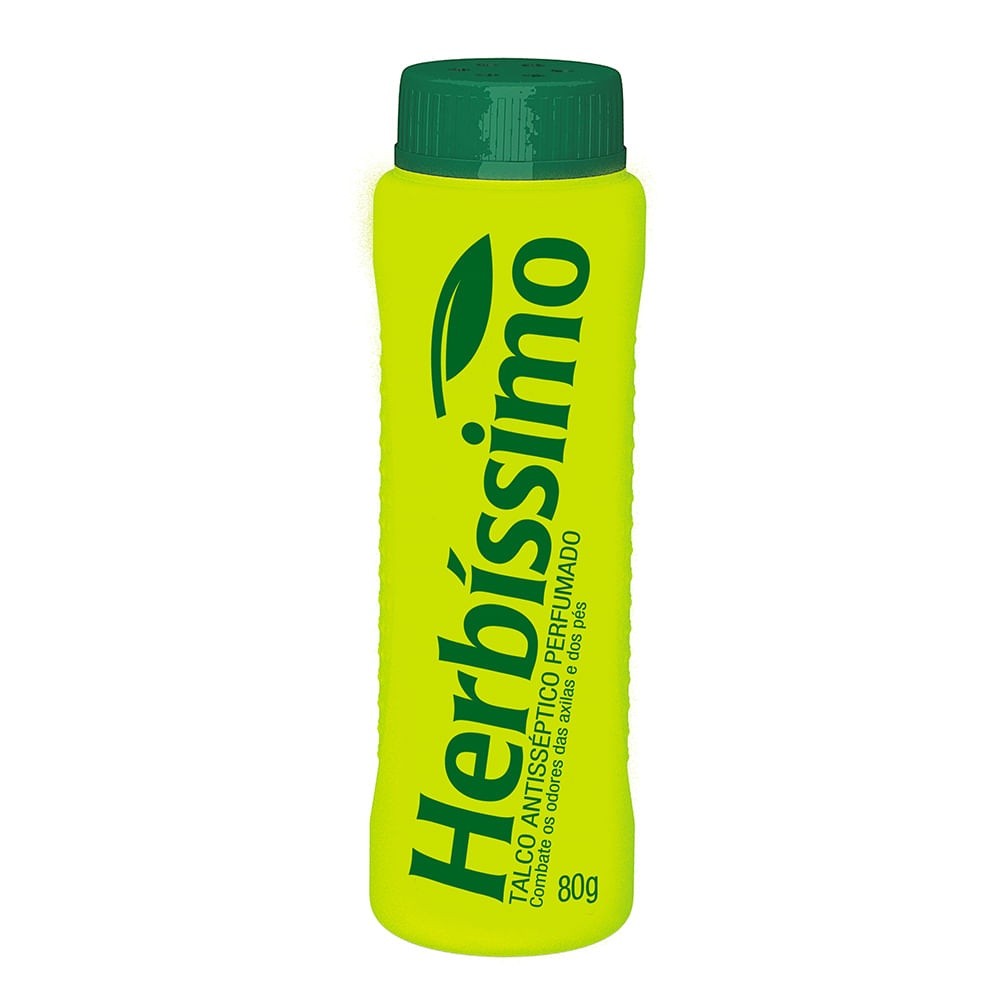 Talco Antisséptico Herbíssimo Perfumado 80G em Oferta na Shopee