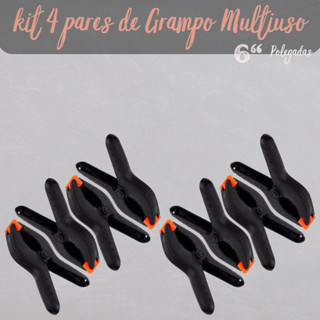 Kit 08 Grampos Pinça Garra Fundo Infinito Fundo Fotográfico 6'' em Oferta na Shopee