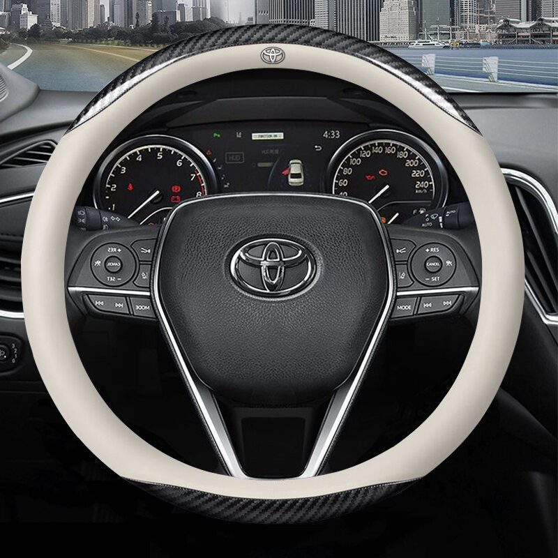 Adequado para capa de volante de carro Toyota Camry Corolla Vios Yaris Hiace Tacoma Hilux Avanza, capa de volante de cou