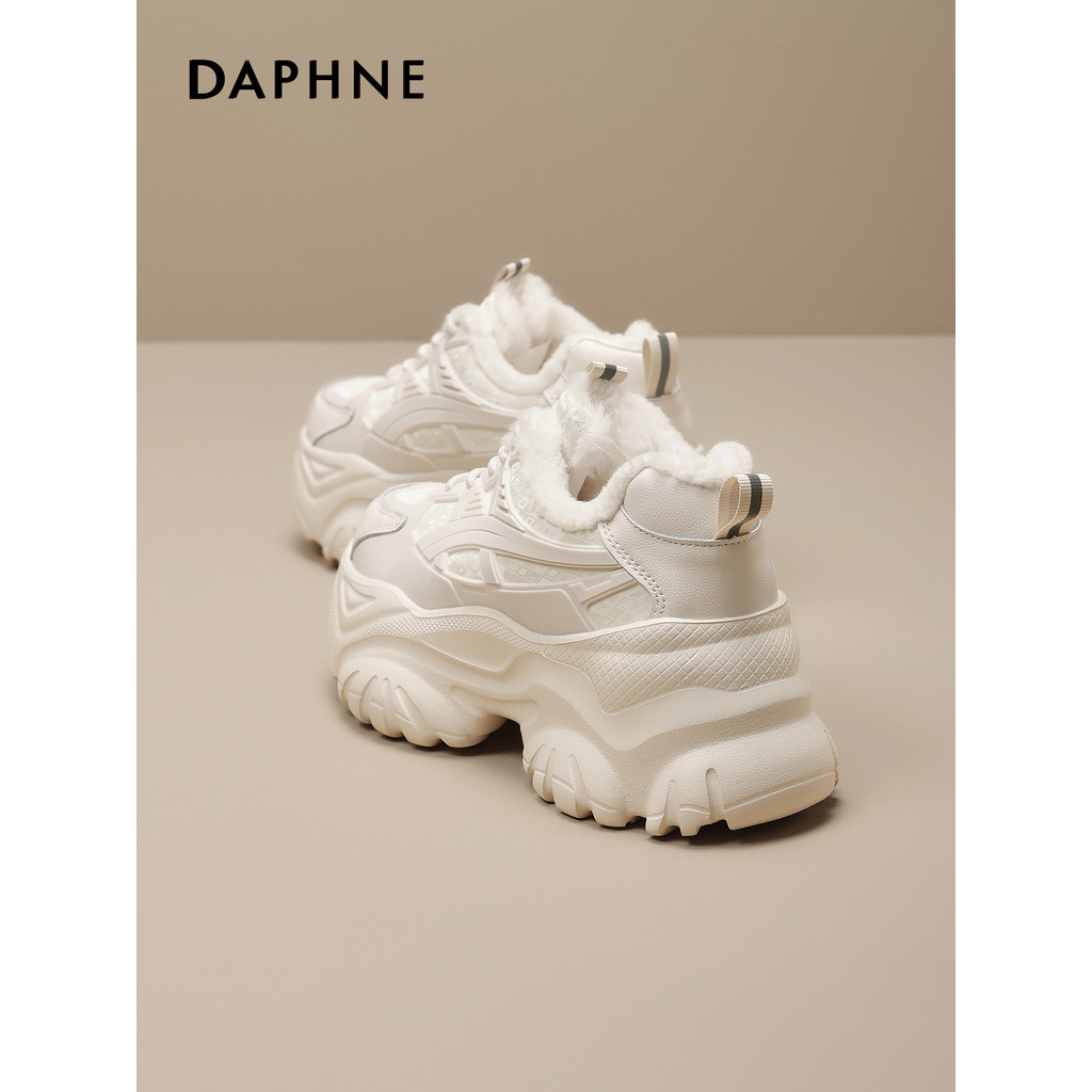 Daphne forro de lã papai sapatos femininos 2025 novo estilo sapatos femininos de sola grossa outono inverno sapatos de a