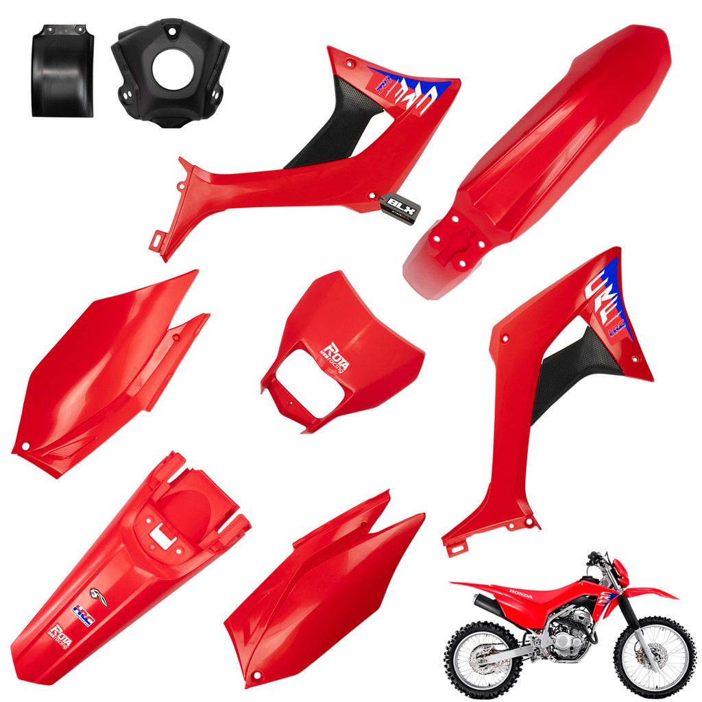 Kit Plástico Roupa Carenagens Crf 250f Moldura Do  Farol Adesivo Premium Amx