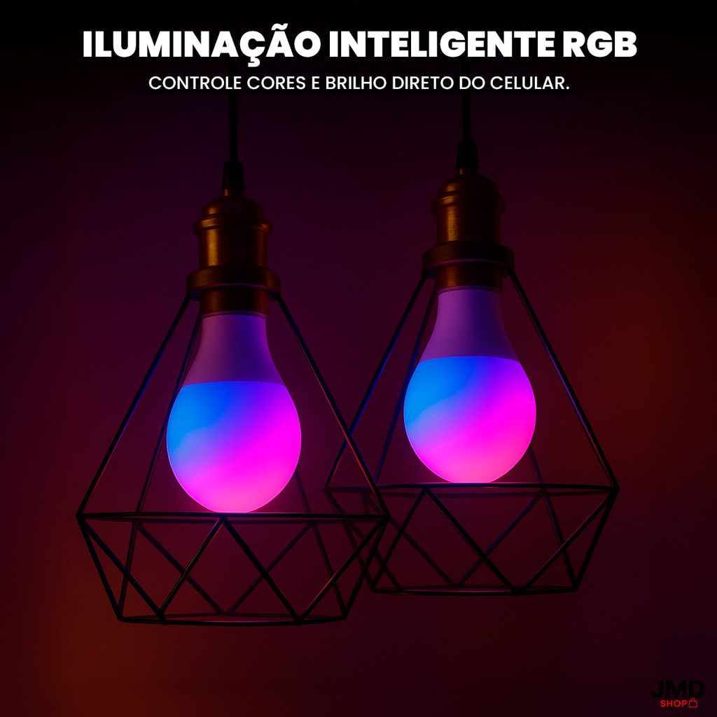 Lampada Inteligente Rgb Wifi Smart Google Alexa Colorida 9w Home Alexa