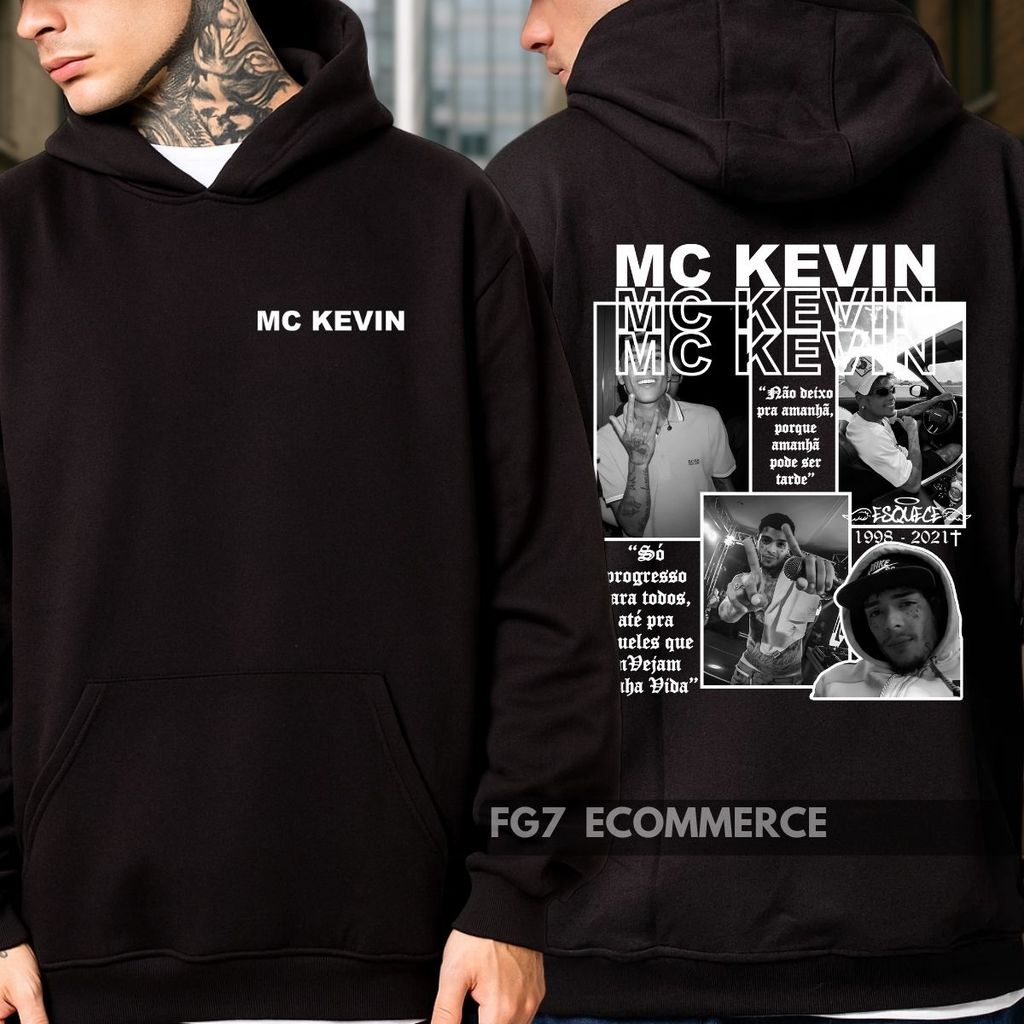 Moletom Canguru Mc Kevin Eterno Cantor de Funk Cavalo de Troia Blusa de Frio