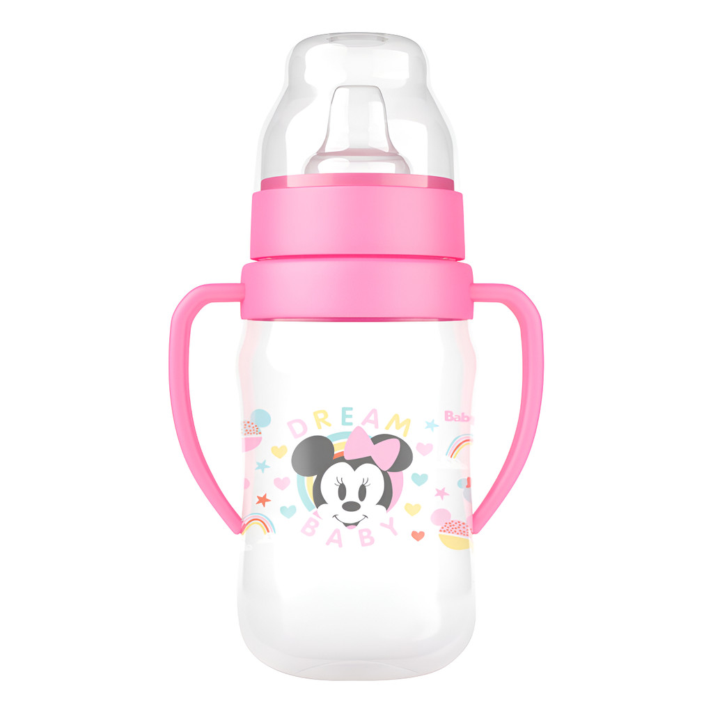 Copo Treinamento 400ml Rosa Minnie Transição Infantil Babygo