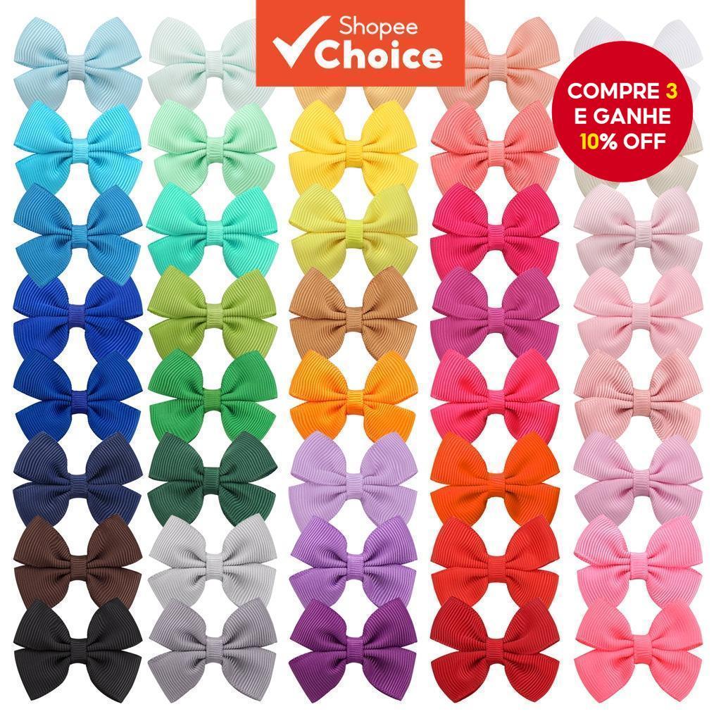 Clipes De Cabelo Pastel Macio Para Meninas , Grampos De Jacaré De 2 Polegadas , 30/40/80 Peças , Laços Infantis , 40 Opç