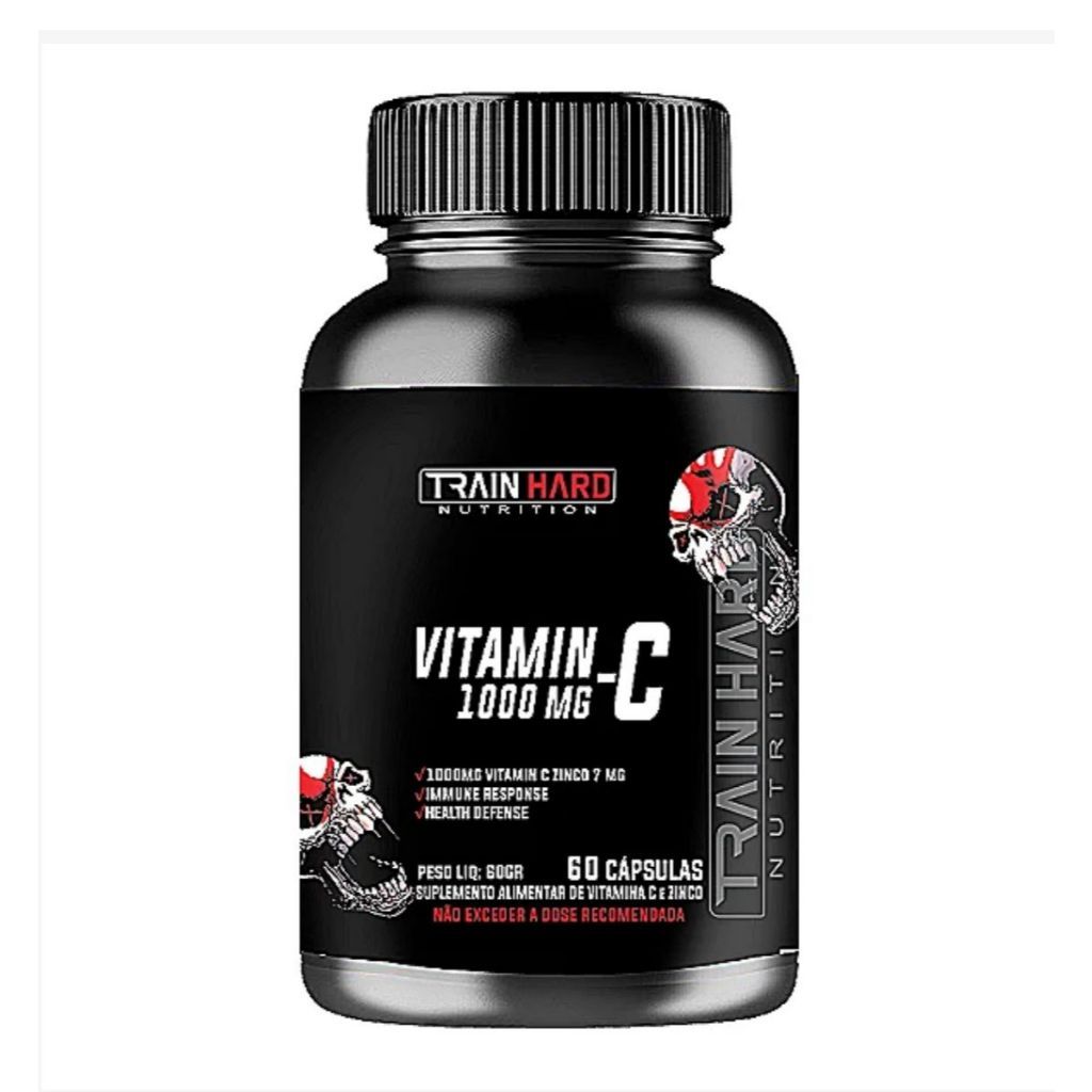 Vitamina C 1000mg + Zinco 60 Cápsulas Train Hard Nutrition | Suporte Imunológico e Antioxidante envio 24 horas