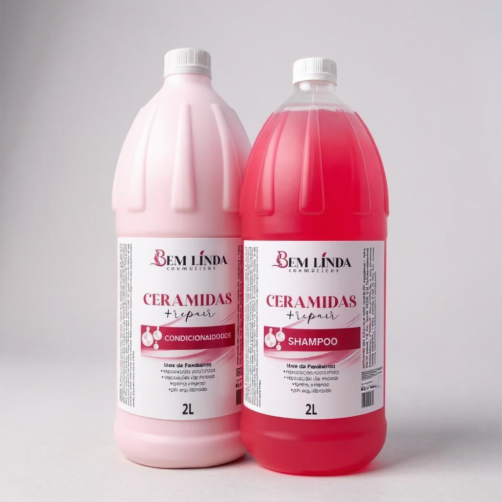 KIT Tratamento Capilar Ceramidas 2 Litros - Shampoo + Condicionador Nutrição E Brilho em Oferta na Shopee