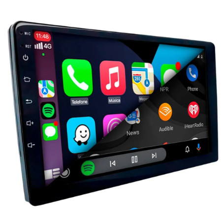 Multimídia 9 Polegadas 2gb 32gb Sistema Android 15 Gps Car Play S/Fio Tela QLED Full HD H-Tech Ht-9230