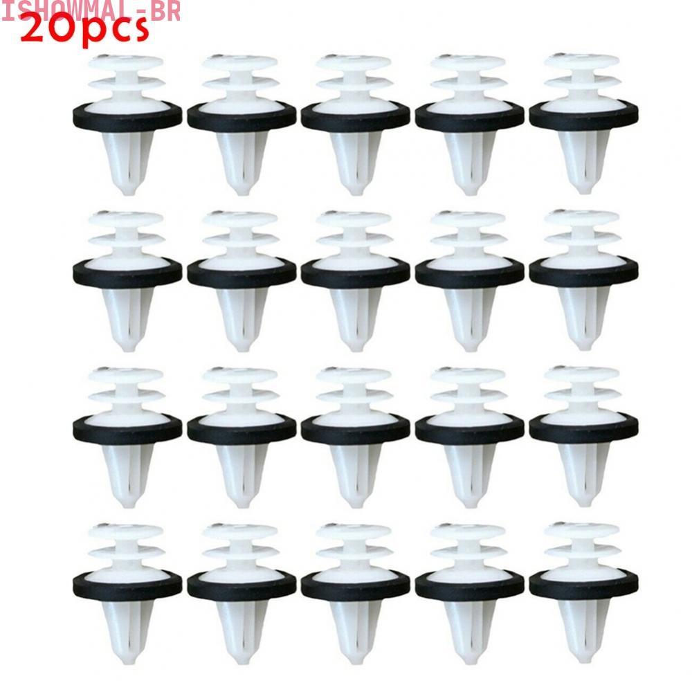 [BIG DISCOUNT]20pcs White Plastic Door Trim Panel Clips With Sealer For Ford W713297-S300