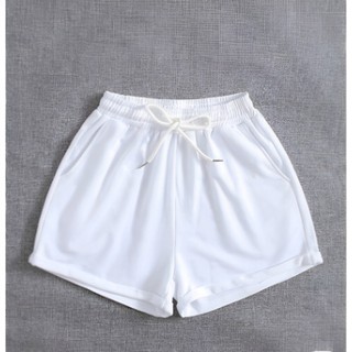 Shorts Moletom Linho Bermuda Feminina Cintura com Elástico Alta Tendência