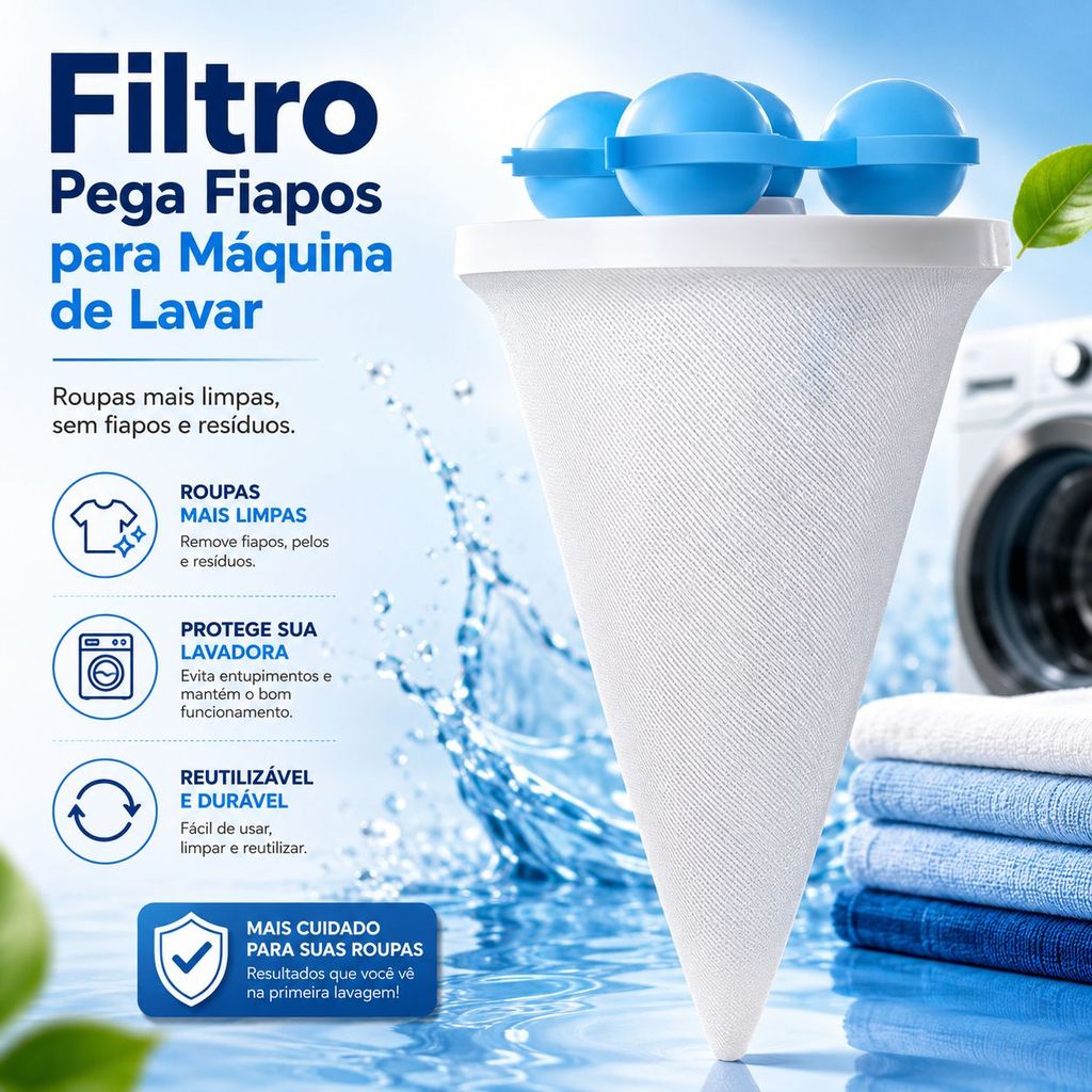 8 Coletor de Pelo Filtro Pega Fiapos Para Máquina de Lavar