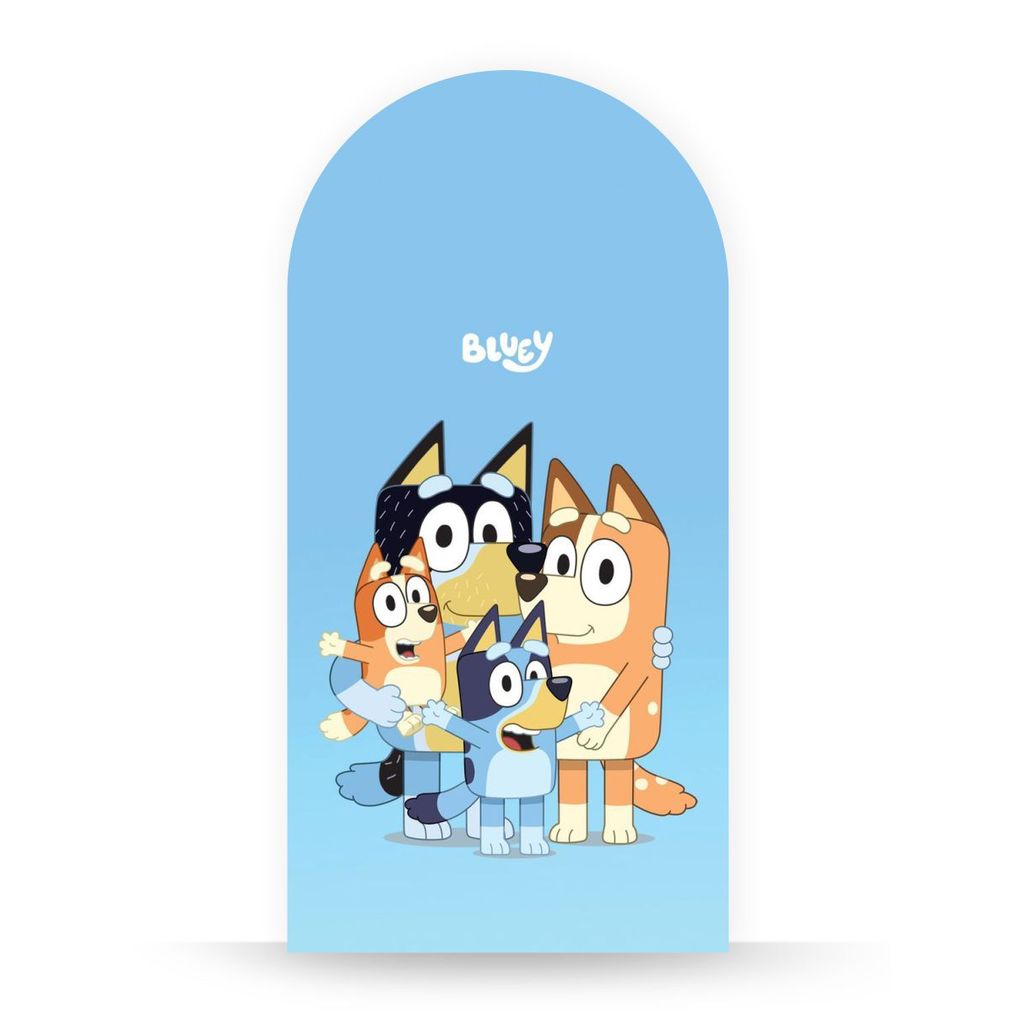 Painel Romano Bluey Decoração Festa Infantil Luxo Tema Cartoon Colorido