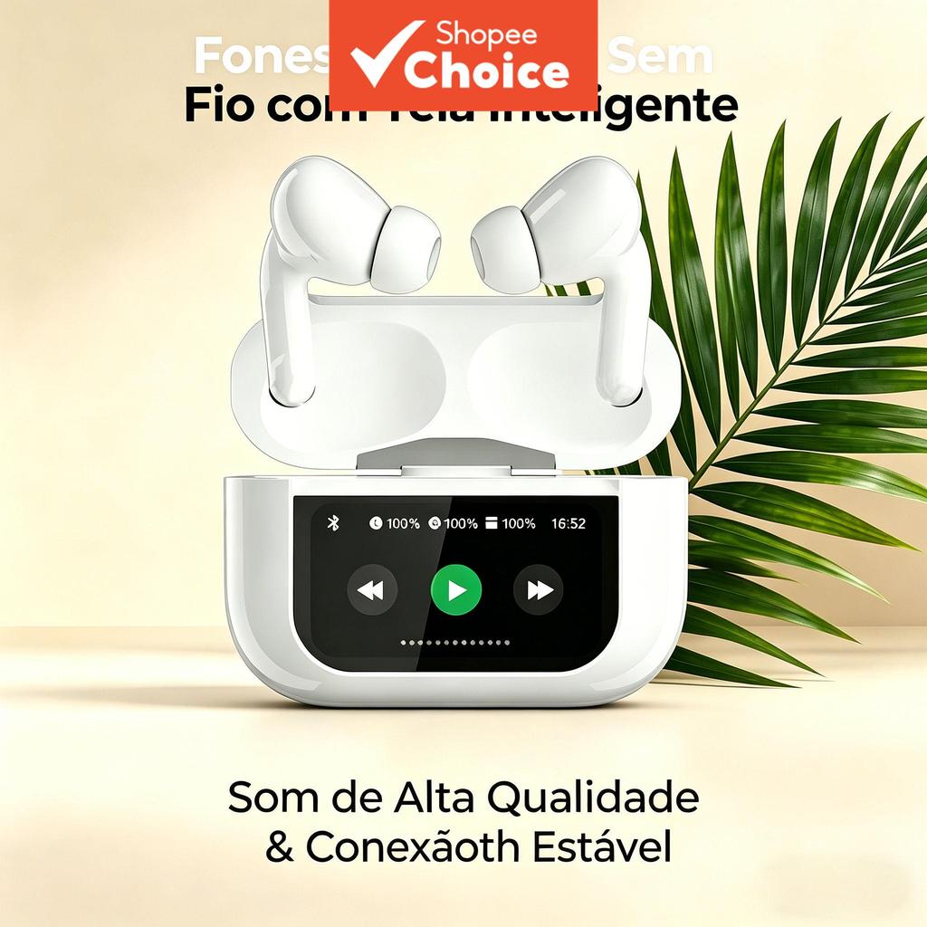 Fones de Ouvido TWS Earbuds Bluetooth HiFi Estéreo Cancelamento de Ruído Fones de Ouvido Esportivos para Jogos ENC para