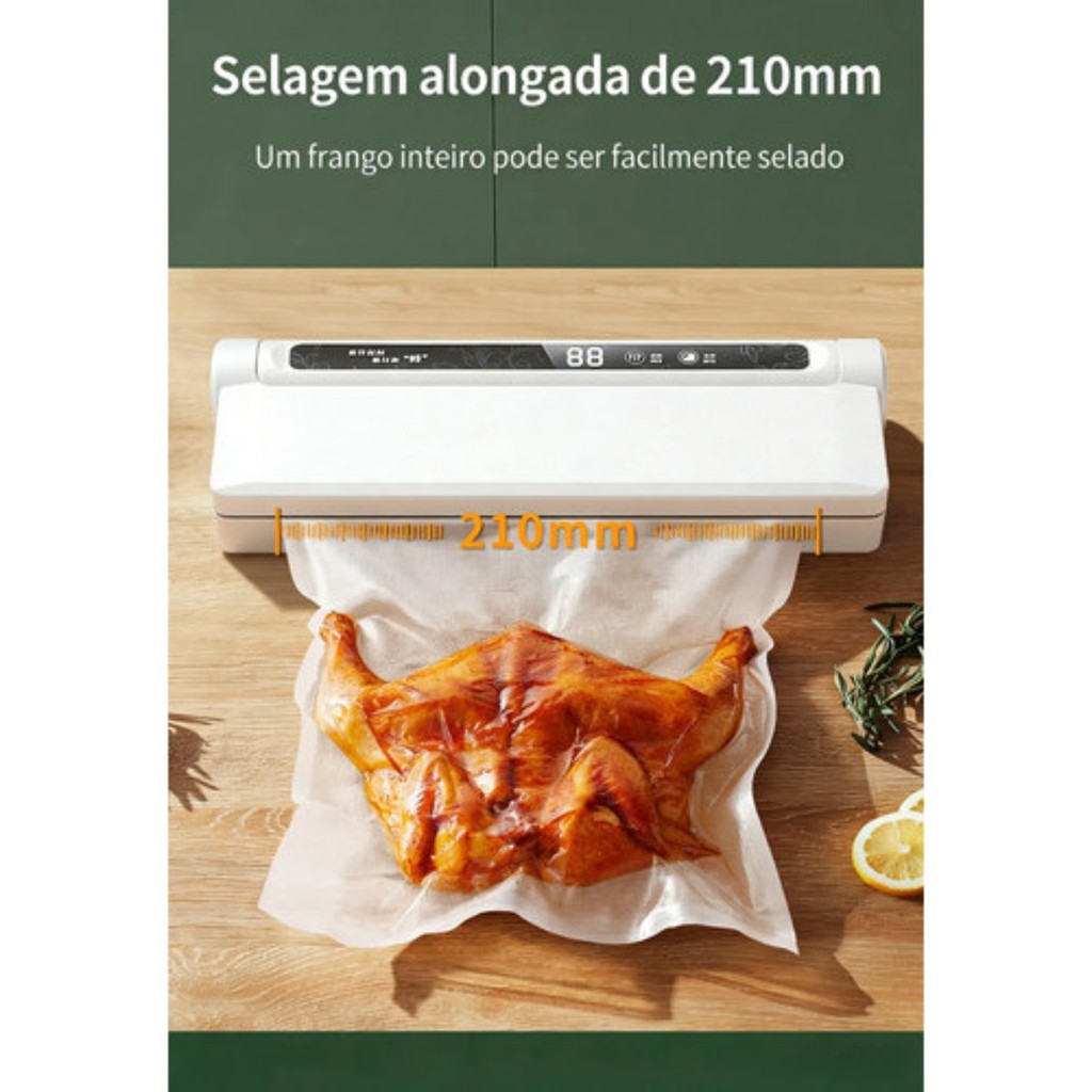 Seladora A Vácuo Digital Portátil Para Alimentos Brave Bull