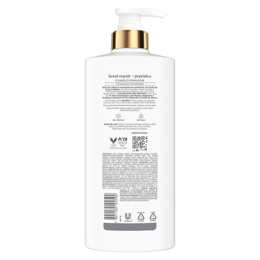 Condicionador Dove Bond Repair + Peptídeo 600ml — imagem 2 de 2