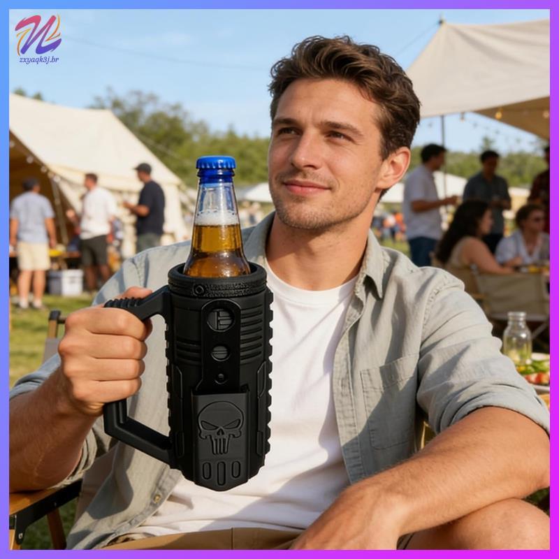 Manga De Isolamento Estilo , Suporte Portátil Para Bebidas De Festa Com Abridor De Cerveja , Garrafas , Coozies