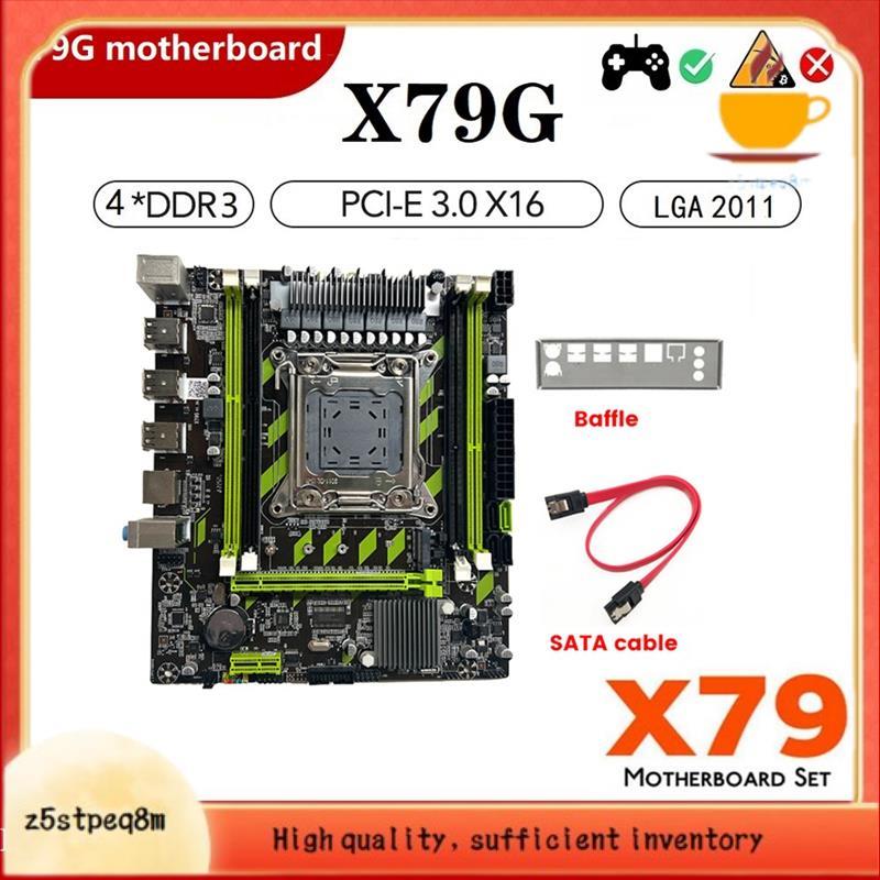 Placa-Mãe X79G + Cabo SATA + Moldura LGA2011 4XDDR3 RECC Slot M . 2 NVME PCI-E X16 6XUSB2.0 SATA3.0 De Jogo De Servidor