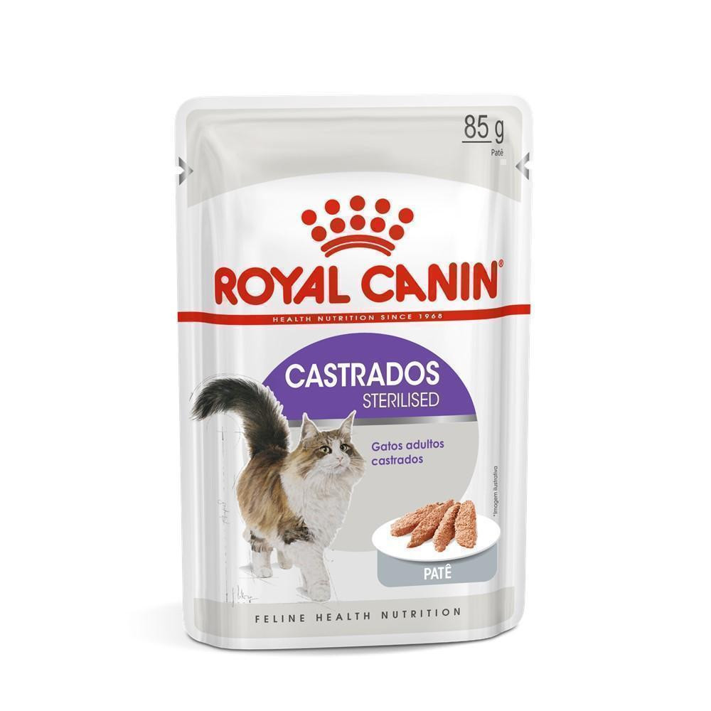 Ração Úmida Royal Canin Sachê Patê para Gatos Adultos Castrados 85 g