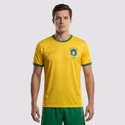 Camisa Brasil Zico Galinho Amarela