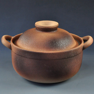 Panela de barro de grão grosso à moda antiga, panela de guisado, panela de sopa, caçarola de arroz, decoração