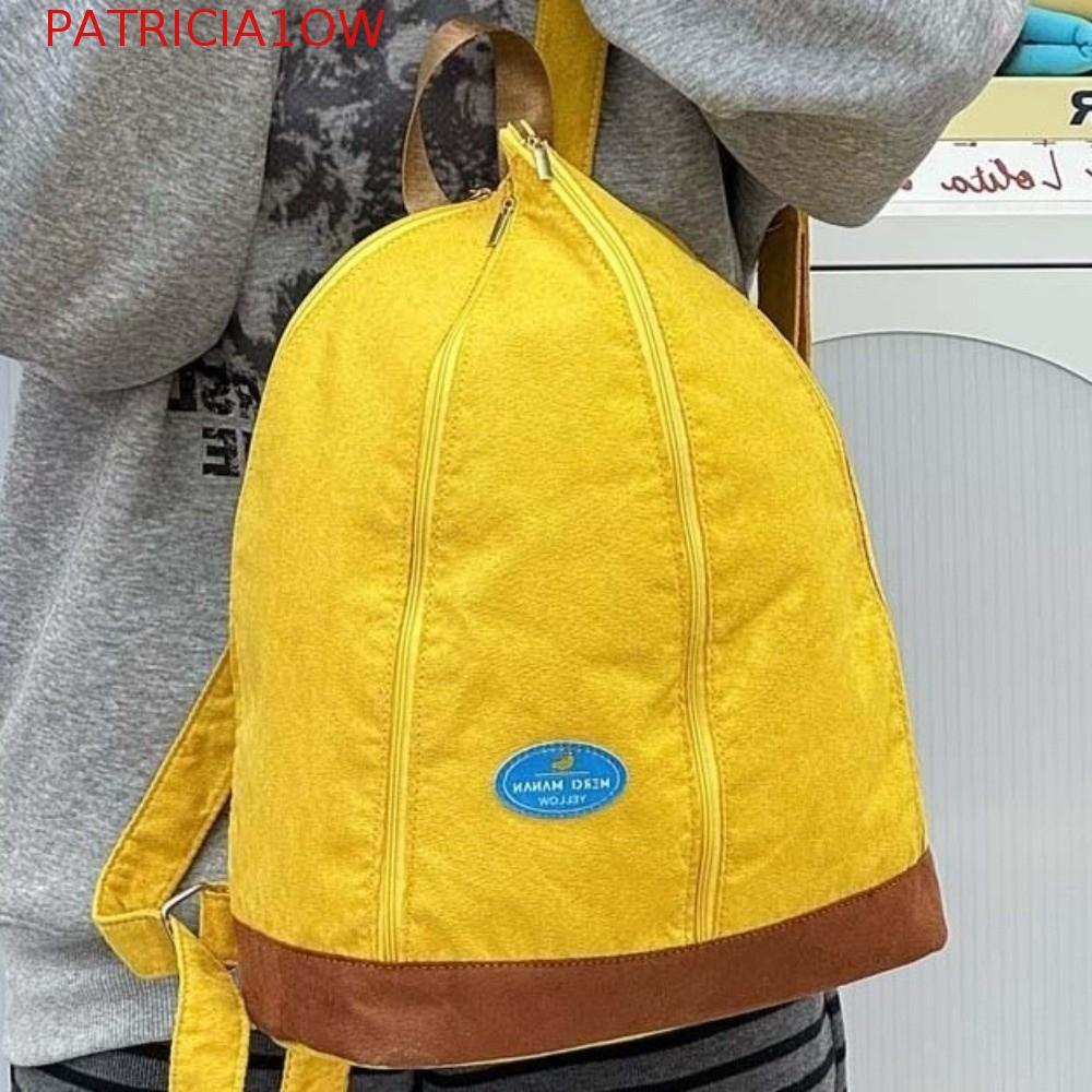 PATRICIA1OW Mochila Em Formato De Banana , Criativa Removível Com Zíper E Bolsa Escolar Multifuncional Fofa