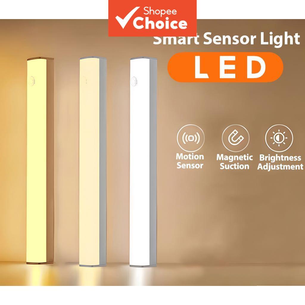 Luz LED Branca com Sensor de Movimento – Luminária Automática Noturna para Quarto Infantil, Entrada e Escada