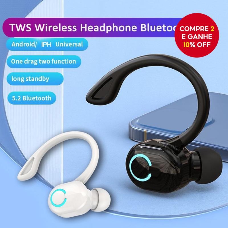 S10 Fones Ouvido Únicos Pendurados Sem Fio Mini Bluetooth Handsfree Estéreo P...
