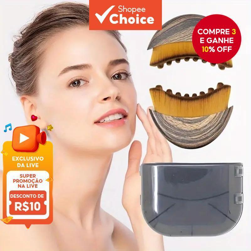 Escova De Massagem De Drenagem Linfática FaceSculpt Pro , Ferramenta Ergonômica Macia Para Contorno Facial E Mandíbula ,