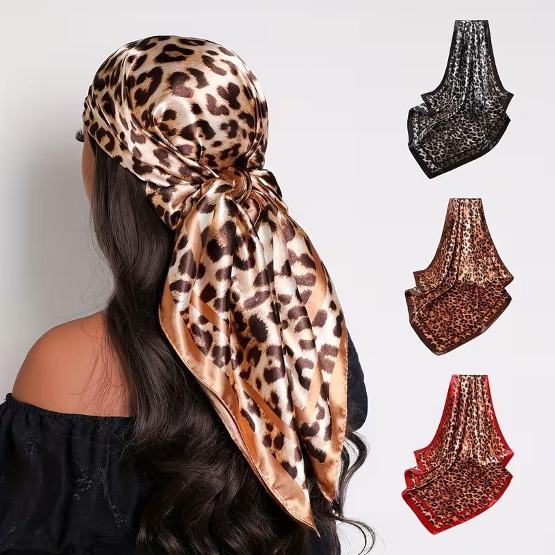 LENÇO CETIM ANIMAL PRINT GRANDE 90X90 PREMIUN BANDANA BLUSA CROPPED MULTIFORMAS ÉCHARPE