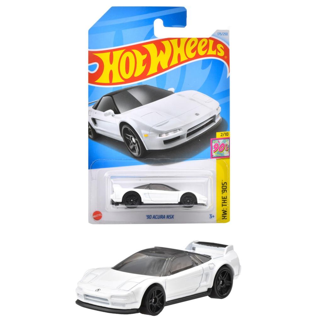 Hot Wheels Basic Car 90 Acura NSX Vehicle Toy Mini Car para maiores de 3 anos Branco HXR29