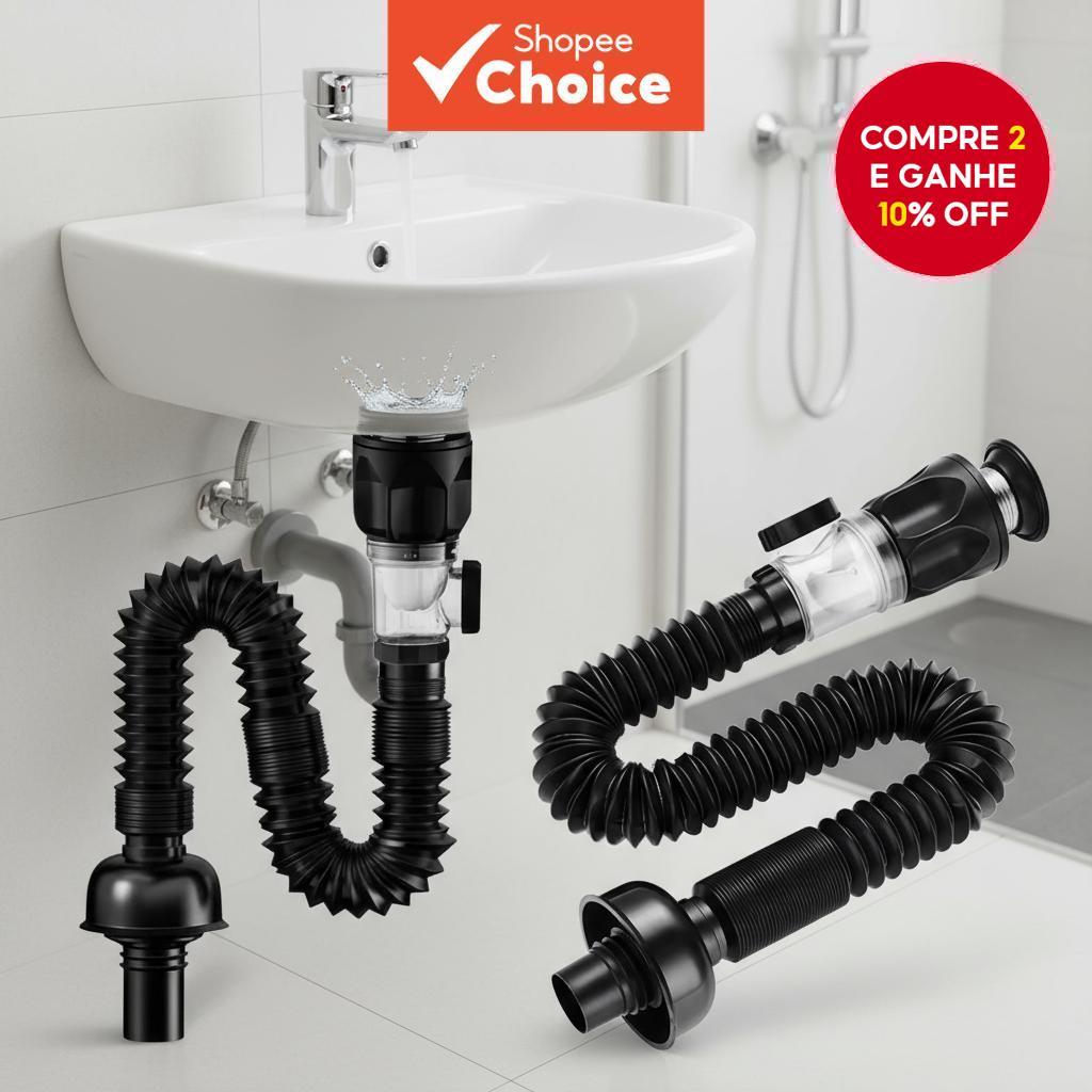 1PC Dreno de Tubo para Prevenção de Odor - Acessório à Prova de Vazamento para Uso Horizontal e Vertical em Oferta na Shopee