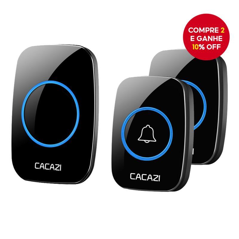 Campainha Sem Fio Inteligente De Chamada Ca À Prova D'água , Porta De Boas-Vindas (Plugue Ue) , Opções De 60 Toques , De