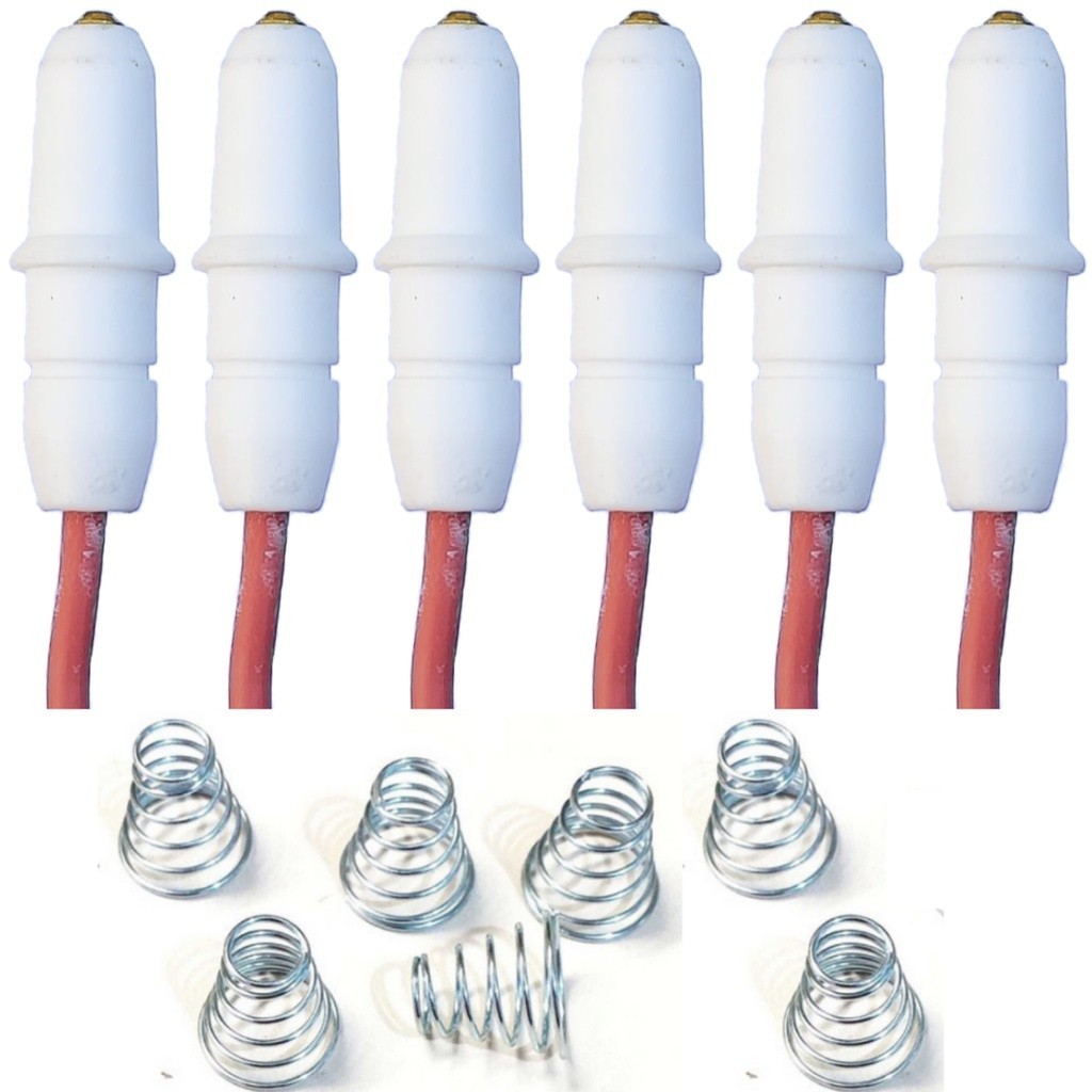 kit 6 velas + 6 molas para fogao esmaltec acendedor bali veneza