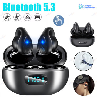 Novo Fone Clip Bluetooth 2026 | Condução Óssea, Sem Atraso para Esporte, Bateria Duradoura Som Claro em Oferta na Shopee