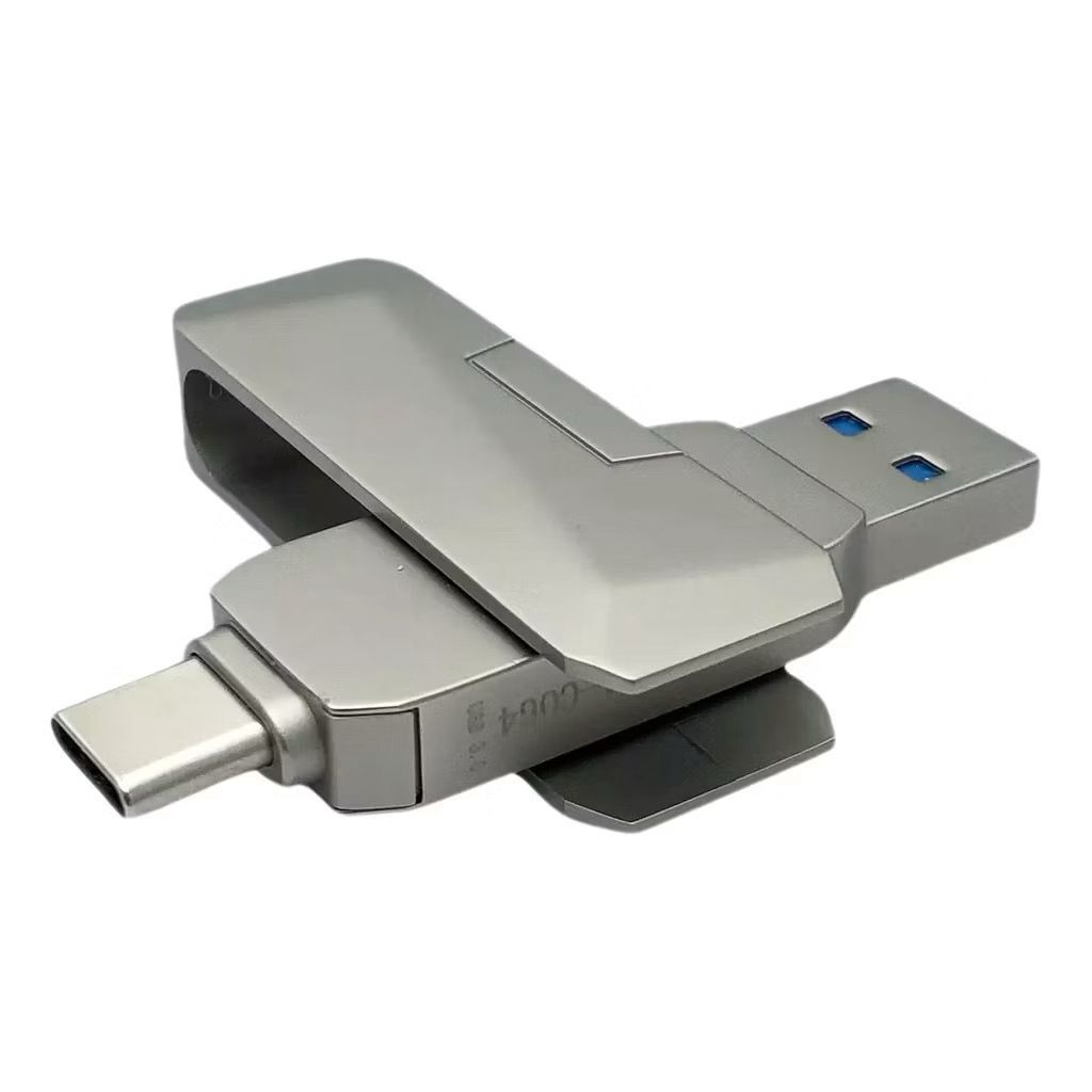 Pen Drive 64GB 2em1 USB-A e USB-C Type-c Tipo C 3.0 Metal em Oferta na Shopee
