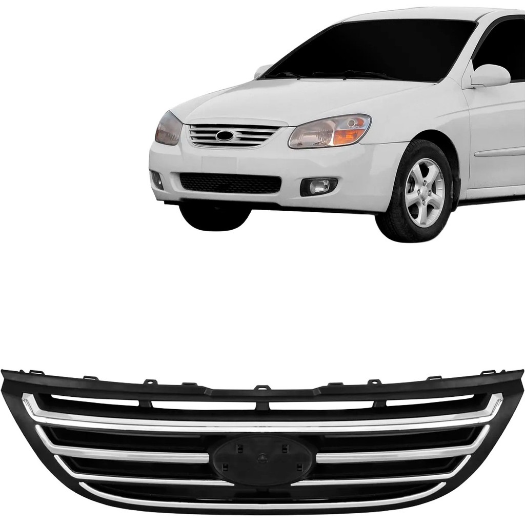 Grade Dianteira Cerato 2006 2007 2008 Com Friso Cromado