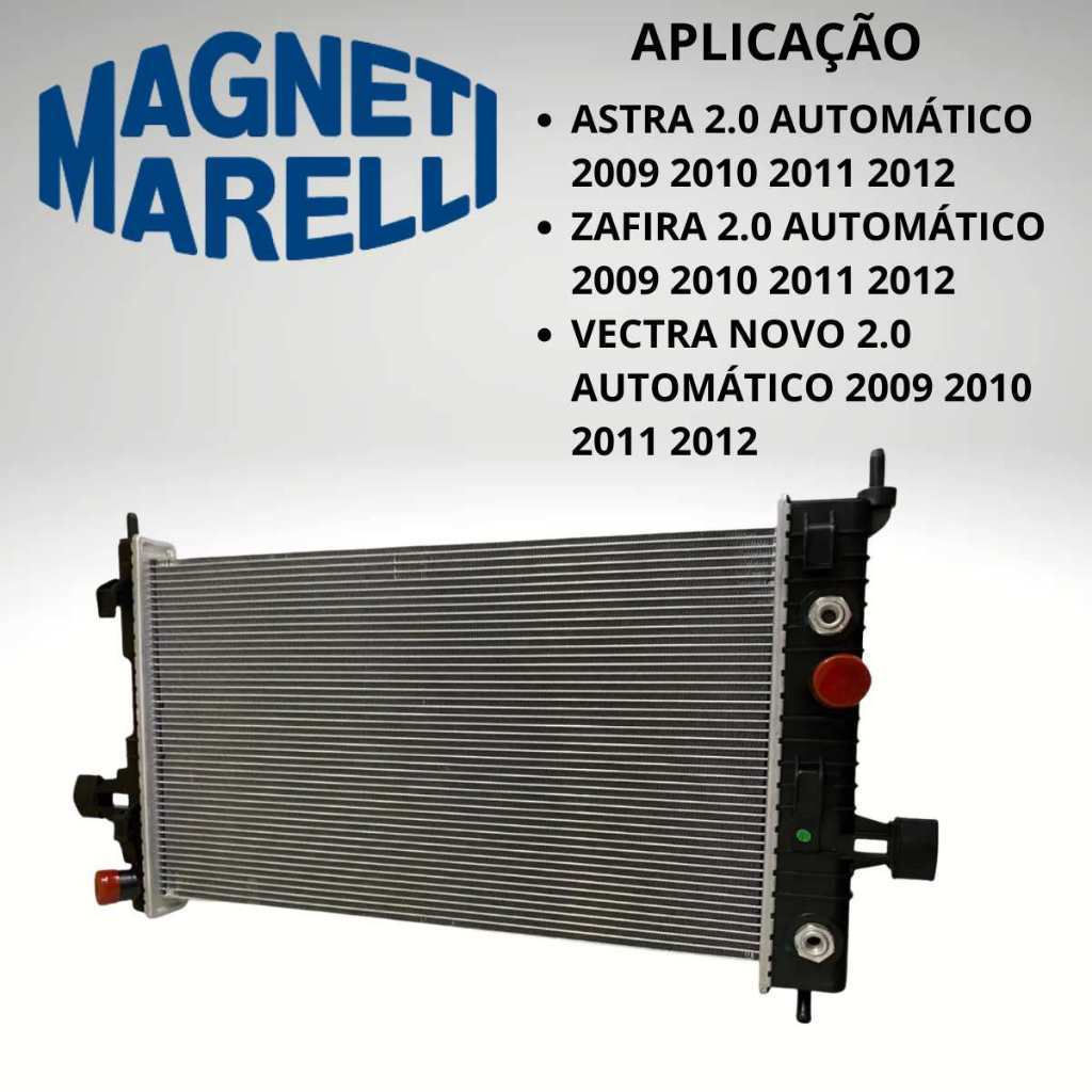 Radiador Original Magneti Marelli Astra Vectra Zafira 2.0 Automatico 2009 2010 2011 2012 Brasado — imagem 2 de 2