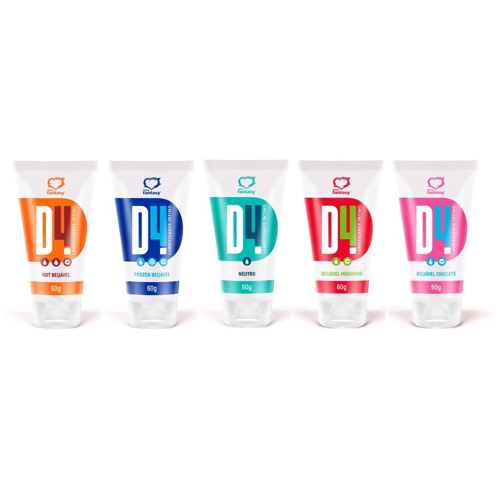 Gel Lubrificante Beijável À Base de Água D4 GEL 60 GRAMAS em Oferta na Shopee