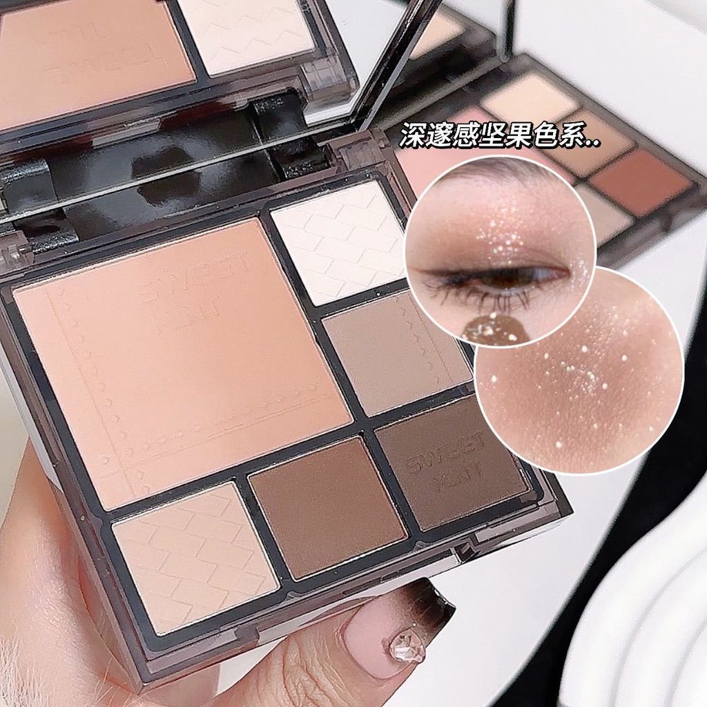 Doce hortelã gradiente Blush sombra paleta abrangente iluminador Facial brilho fino iluminar atmosfera Base contorno Pal
