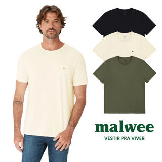 CAMISETA BÁSICA MALWEE | 100% ALGODÃO PREMIUM | BORDADO em Oferta na Shopee