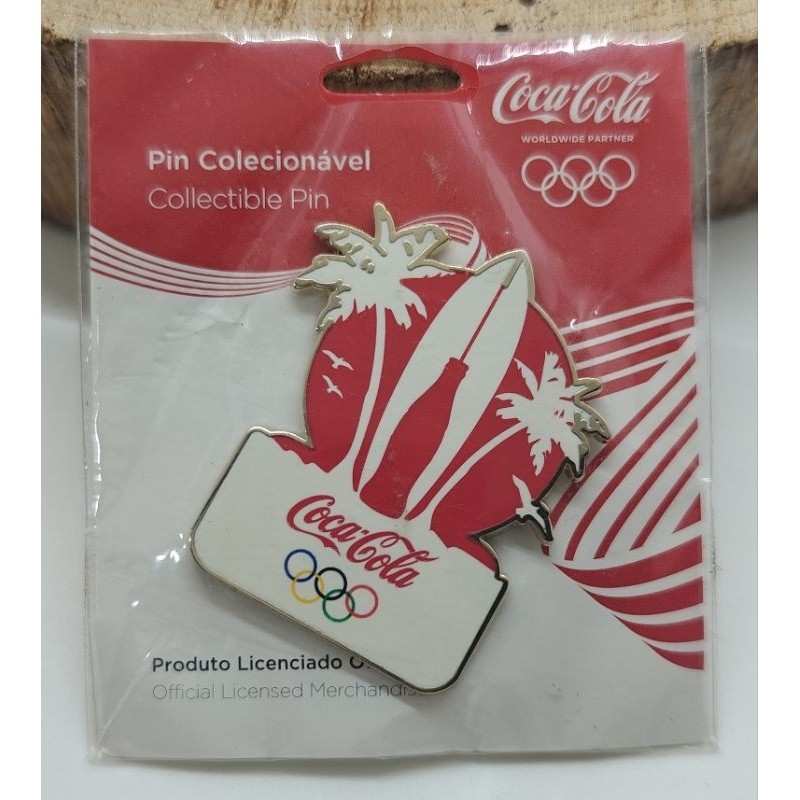 Pin Colecionável Rio 2016(design de prancha e palmeiras) Oficial-Elimateccolecionaveis