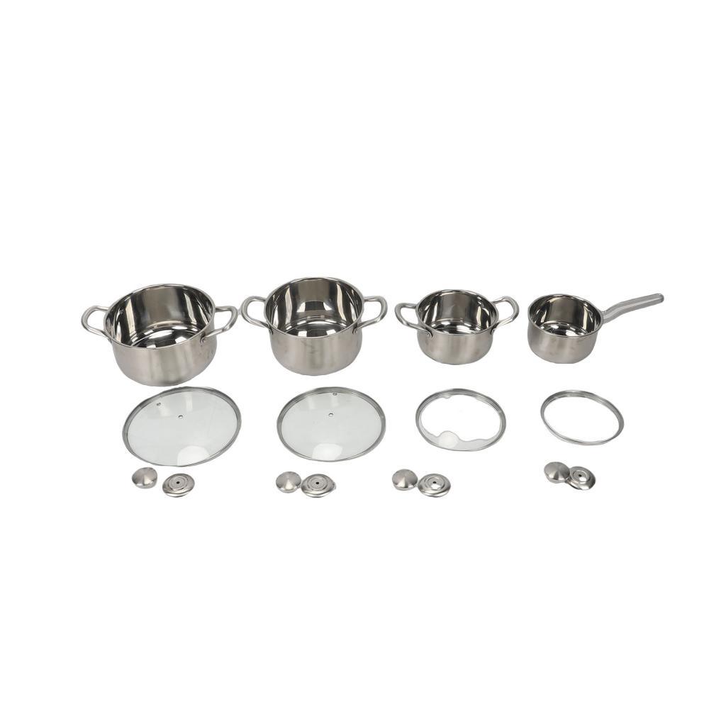 Conjunto De Panelas onebuycart De Sopa Espessadas De Aço Inoxidável 304 Com Tampas De Alça Dupla Para Cozinha